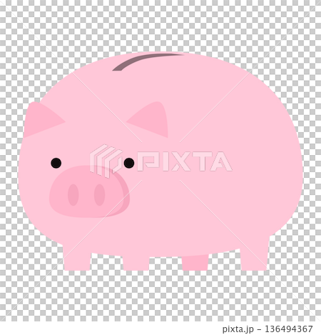 豬存錢罐的例證 豬存錢罐的例證 136494367