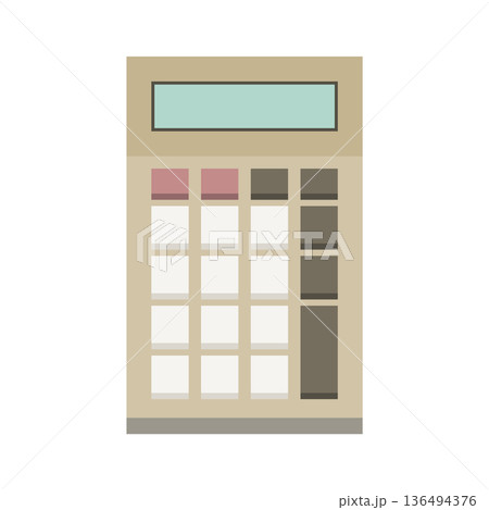 シンプルでかわいい電卓・計算機のイラスト 136494376