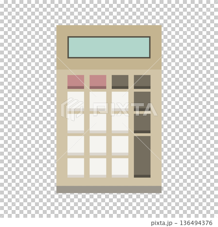 シンプルでかわいい電卓・計算機のイラスト 136494376