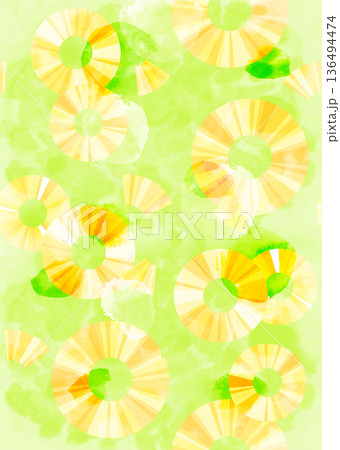 みずみずしいパイナップルの背景 みずみずしいパイナップルの背景 136494474