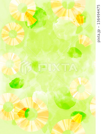 みずみずしいパイナップルの背景フレーム 136494475