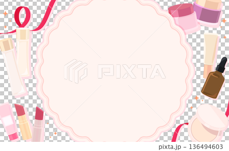 母親節化妝品相框_無文字/背景_水平 136494603