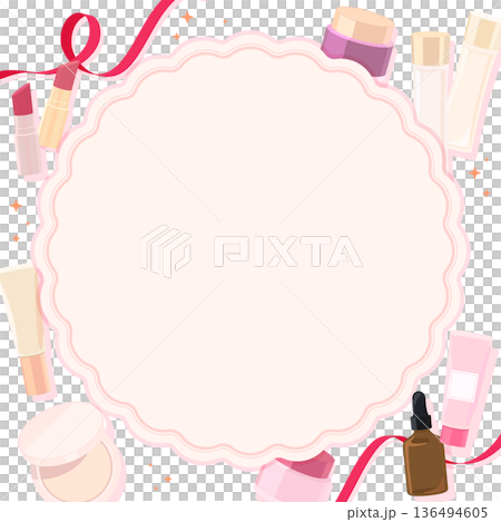 母親節化妝相框_無文字/背景_方形 136494605