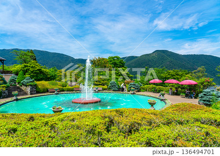 【神奈川県】爽やかな噴水が気持ちいい箱根の強羅公園 【神奈川県】爽やかな噴水が気持ちいい箱根の強羅公園 136494701
