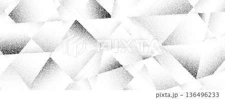 Grain polygon pattern texture. Noise rough gradient triangles background. Abstract stippled geometric polygonal wallpaper overlay. Grunge dotted polygon surface overlay. Vector mosaic cover 136496233