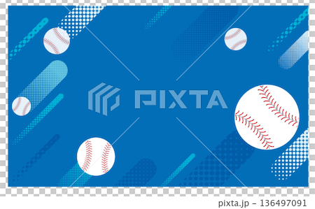 藍色本壘打背景插圖 136497091
