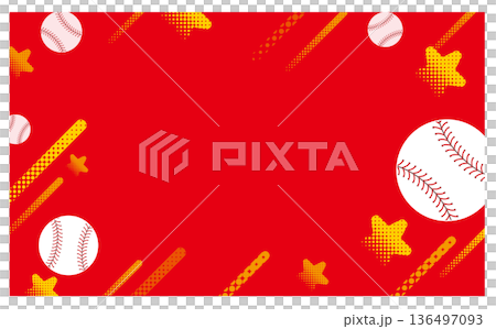 紅色全壘打背景插圖 136497093