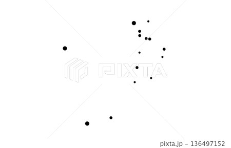 かみのけ座のイラスト（黒色の星のみで連結線なし） 136497152