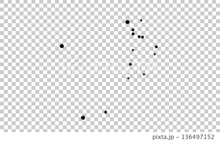 かみのけ座のイラスト（黒色の星のみで連結線なし） 136497152