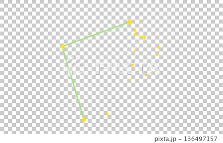 後發座星座線的彩色插圖 後發座星座線的彩色插圖 136497157