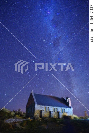 ニュージーランドの満天の星空 136497337