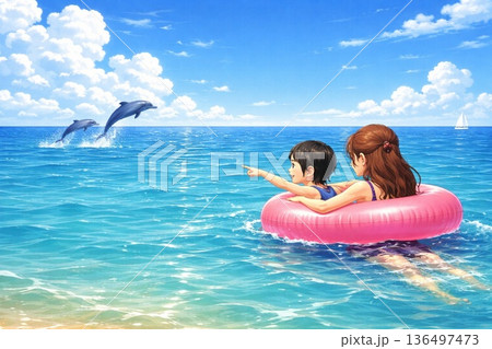 Dolphins and Summer Joy イルカと夏の歓び 136497473
