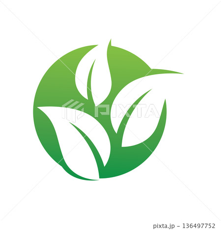 Stylish eco leaf icon design 136497752