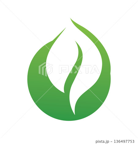 Green nature leaf icon design 136497753