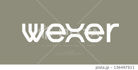 modern minimal logo alphabet font. Typography abstract minimalist sans serif typeface technology, electronic, sport, music, creative logos fonts. vector illustration modern minimal logo alphabet font. Typography abstract minimalist sans serif typeface technology, electronic, sport, music, creative logos fonts. vector illustration 136497811