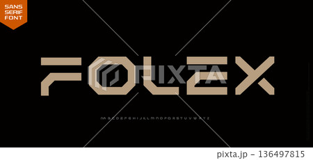 sport modern minimal logo alphabet fonts. Typography minimalist urban sans serif digital future creative sport logos fonts. vector illustration 136497815