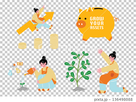 透過投資管理資產的家庭主婦 136498088