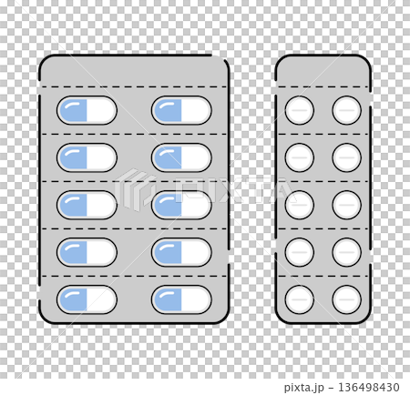 薬のイラストセット2 136498430