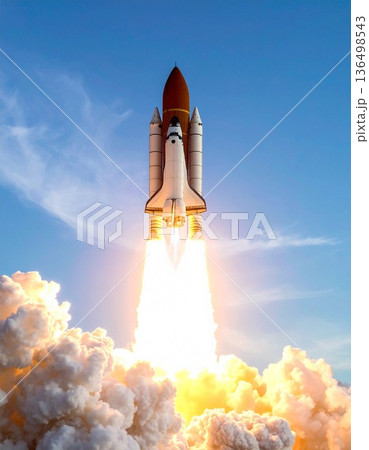 ロケットの打ち上げ 136498543