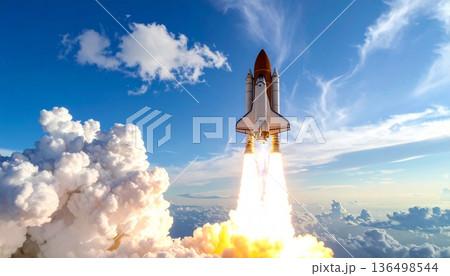 ロケットの打ち上げ 136498544