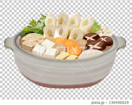 きりたんぽ鍋(土鍋) きりたんぽ鍋(土鍋) 136498829