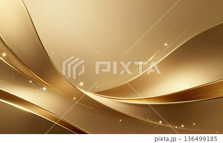 Luxury abstract golden wave background with glitter light effect. 136499185