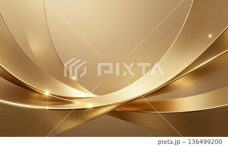 Luxury abstract golden wave background with glitter light effect. 136499200