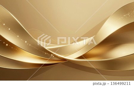 Luxury abstract golden wave background with glitter light effect. Luxury abstract golden wave background with glitter light effect. 136499211