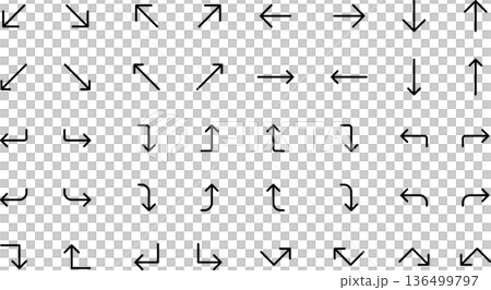 Arrow editable line icon illustration 1 Arrow editable line icon illustration 1 136499797