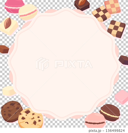 Mother's Day Sweets Frame_No Text/Background_Square Mother's Day Sweets Frame_No Text/Background_Square 136499824