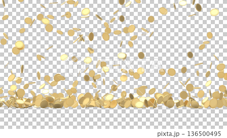 Falling gold coins CG Falling gold coins CG 136500495