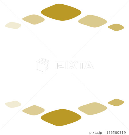 金箔風の和モダンな飾り枠 上下フレーム・雅なゴールド装飾 金箔風の和モダンな飾り枠 上下フレーム・雅なゴールド装飾 136500519