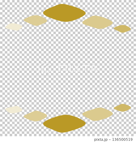 金箔風格日式現代裝飾畫框，上下框，優雅的金色裝飾 136500519