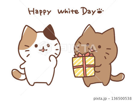 ホワイトデーねこ ホワイトデーねこ 136500538