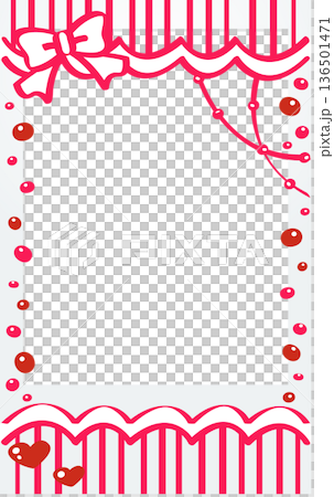 Doodle Instax Decoration Frame Cute Decorative Material Red Doodle Instax Decoration Frame Cute Decorative Material Red 136501471