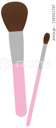 チークブラシとアイシャドウブラシのセット（シンプル） 136501787