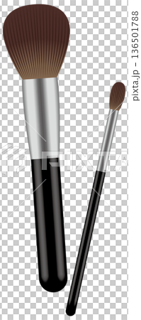 チークブラシとアイシャドウブラシのセット(リアル) チークブラシとアイシャドウブラシのセット(リアル) 136501788