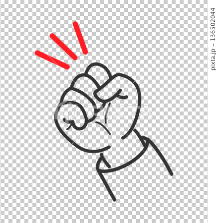 拳頭向上推 136502044