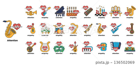 A collection of musical instruments and their names 136502069