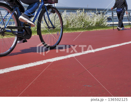 中川・荒川の遊歩道とサイクリングロード・江戸川区健康の道 136502125