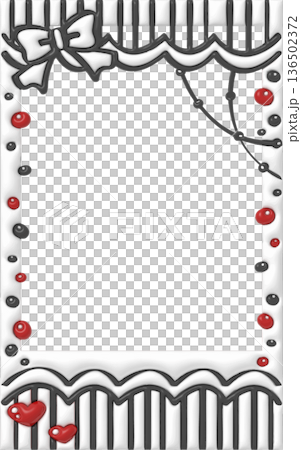 ぷっくり 落書き チェキ デコレーション フレーム 可愛い装飾素材 黒 赤 ぷっくり 落書き チェキ デコレーション フレーム 可愛い装飾素材 黒 赤 136502372