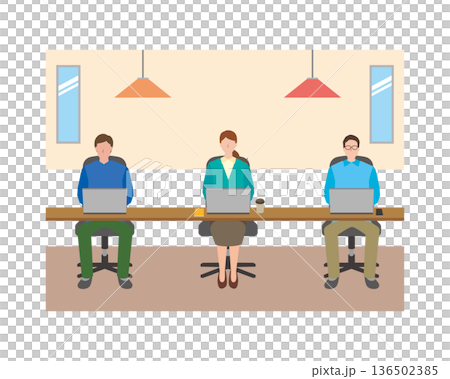 Coworking space image illustration 136502385