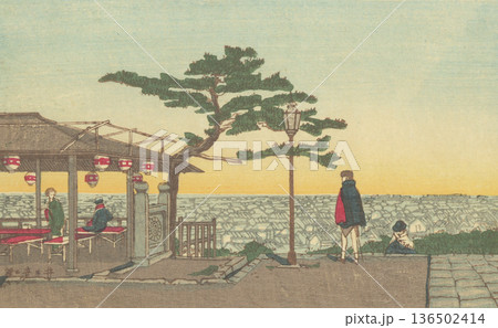 明治時代の東京:井上安治(1864-1889)「愛宕山」 明治時代の東京:井上安治(1864-1889)「愛宕山」 136502414