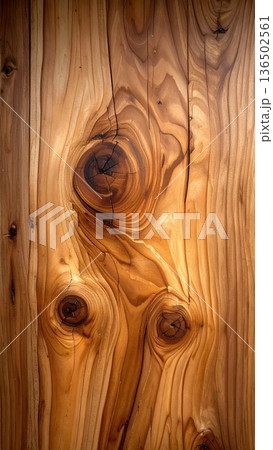 《AI画像》節のある木の板の背景素材 《AI画像》節のある木の板の背景素材 136502561