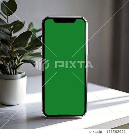 Illustration of a Minimalistic Elegant Smartphone Mockup 136502621