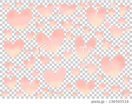Pale watercolor heart background 136503518