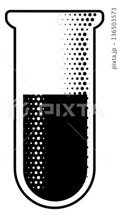 Test Tube Beaker Retro Science Icon Illustration 136503573
