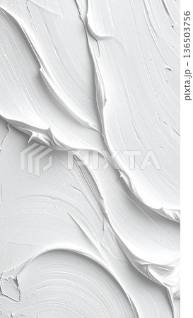 《AI画像》凹凸のある白い壁 136503756