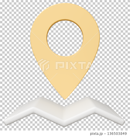 3D image_map pin_yellow 3D image_map pin_yellow 136503849