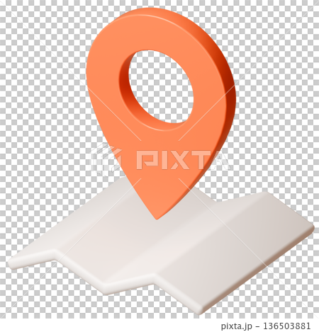 3D 影像地圖 pin_orange 3D 影像地圖 pin_orange 136503881